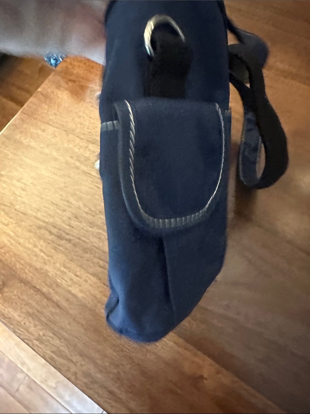 Kipling Navy Blue Nylon Messenger Bag with Yellow Logo - Picture 5 of 7